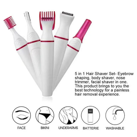 Eyebrow Knife 5 in 1 Electric Shavers Body Hair Removal Painless Epilator Woman Tools Trimmer Face Women Eyebrows Shaver Women's