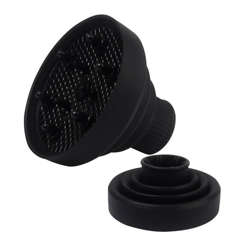 Foldable Silicone Hair Dryer Diffuser - Portable Collapsible Design, Universal Fit for Blow Dryers
