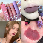 Pigeon Blood Red Matte Lipstick Waterproof and Lasting Blue Gothic Lip Gloss Sexy Punk Black Lip Tint Dark Lip Cream Makeup