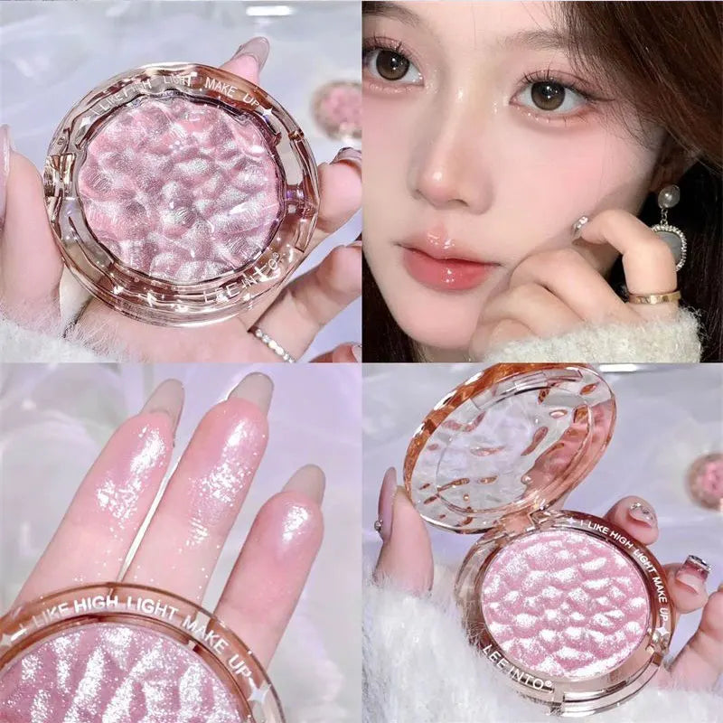 Crystal Bright Light high Gloss Powder Pearl Fine Flash Flash brightening makeup not fly Powder for young girls blush