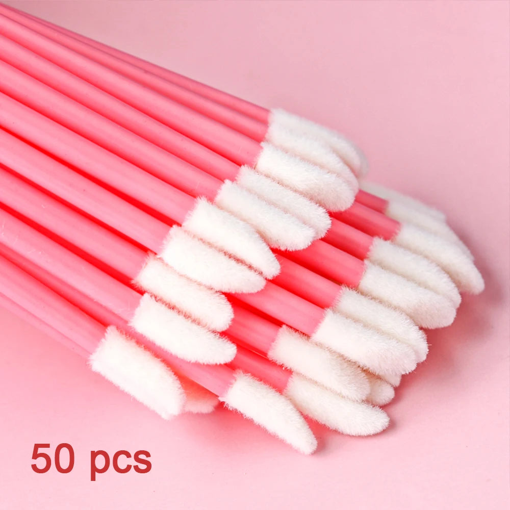 50/1000pcs Lip Brushes Applicators Lip Gloss Wand Applicator Eyelashes Brush Lipstick Brush Beauty Makeup Supplie Tool