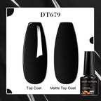 MEET ACROSS 8 Colors Mirror Gel Nail Polish Long-lasting Quick-drying Metallic Gold Silver Red Semi Permanent Varnish Nail Art