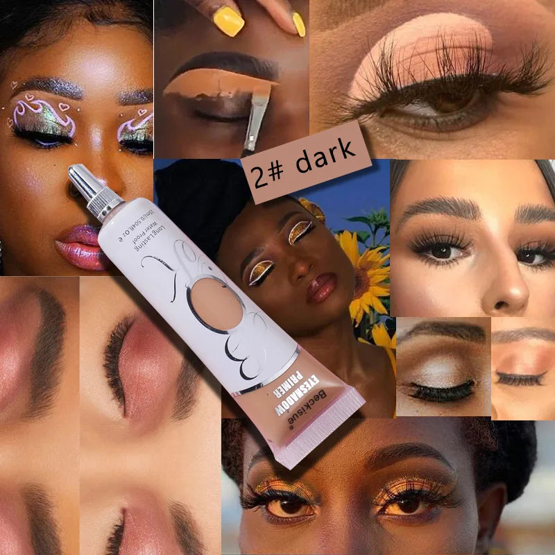 White Dark Eye Shadow Base Cream Eye Concealer Easy To Color Base Makeup 24 Hours Makeup Waterproof Matte Eyeshadow Primer