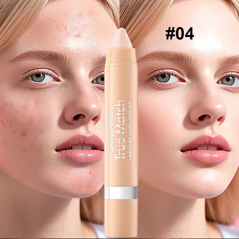SANSUMMER LIGHT SENSE CRAYON CONCEALER Moisturizing eye concealer Covers wrinkles and dark circles Long-lasting waterproof