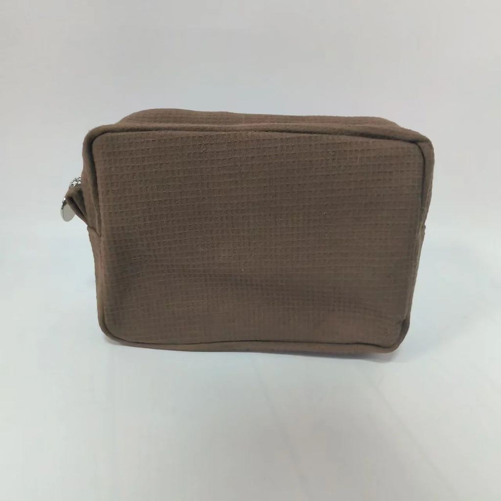 New Waffle Cosmetic Bag, Personalized Monogrammed Toiletry Bag, Embroidered Make Up Bag,Bridesmaid Makeup Bag, Wedding Gifts