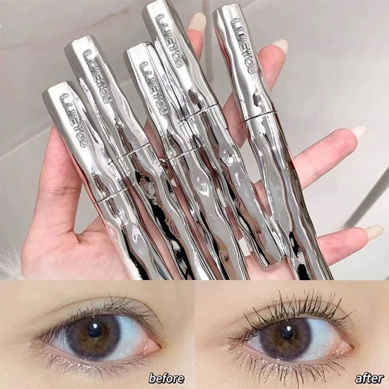 Spiral Mascara-Long-lasting Waterproof Eye Makeup,Steel Tube Spiral Brush Head,Easy Application for Lengthening&Volumizing Lash
