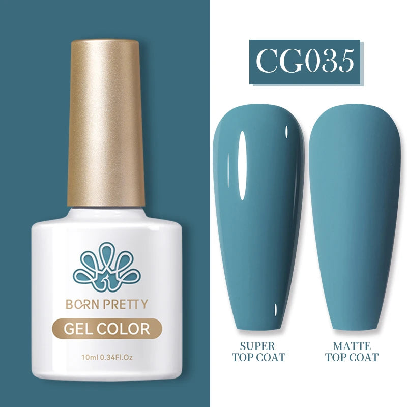 BORN PRETTY 10ml Gel Nail Polish Gel 130 Colors Semi Permanent Solid Nail Gel Varnish Soak Off UV Gel for Base Top Coat