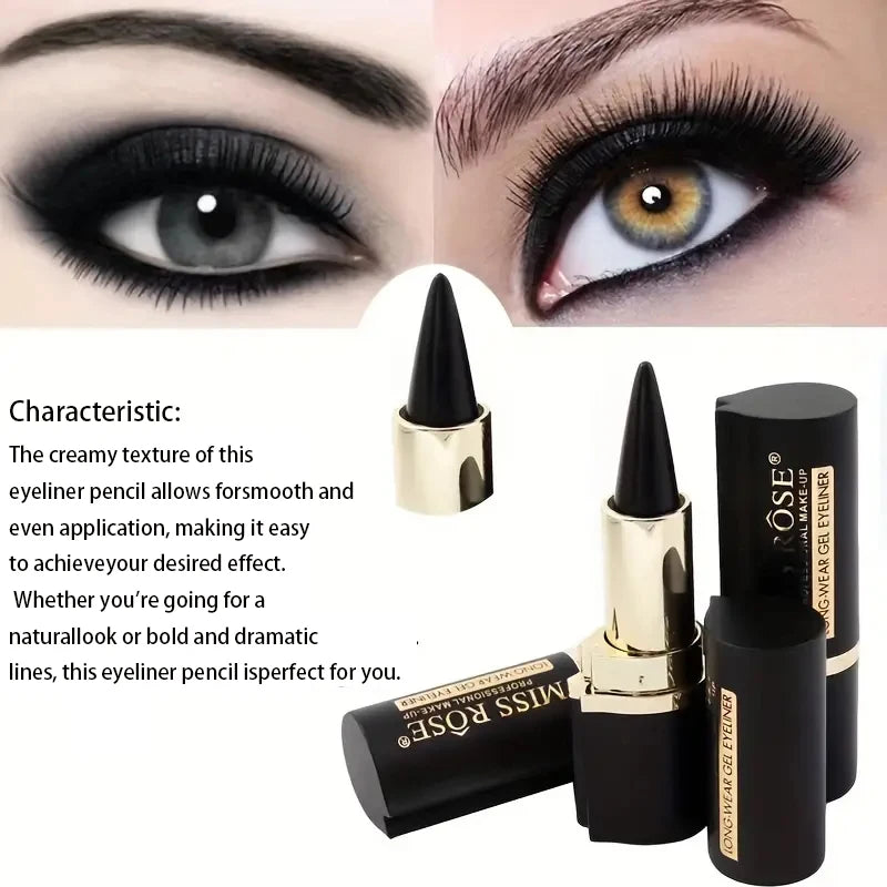 Creamy texture Eyeliner, 1 Count /2 Counts Easy Coloring Sweat Proof High Pier Pencil, Daily Makeup Accessories for Women and Gi
