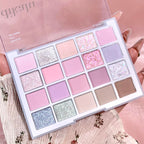 20 Colors Low Saturation Korean Eyeshadow Palette Purple Matte Pearlescent Long Lasting Waterproof Glitter Eye Shadow Eye Makeup