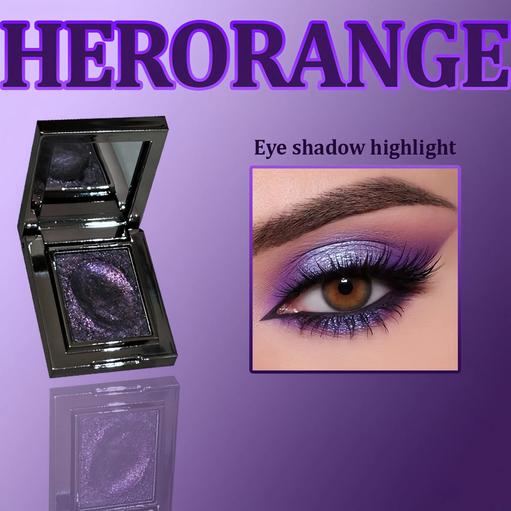 Monochrome Eye Shadow, Flashing, Brightening, Long-Lasting Color, Waterproof and Sweat-Proof, Natural Cosmetics for Creating Exquisite Eye Makeup, Music Festival Party Role-Playing