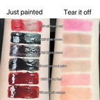 LUCKGO Peelable Lip Stain Matte Korean Waterproof Tear Off Lip Gloss Sweat Resistant Long Lasting Non Transfer Lip Tint Makeup