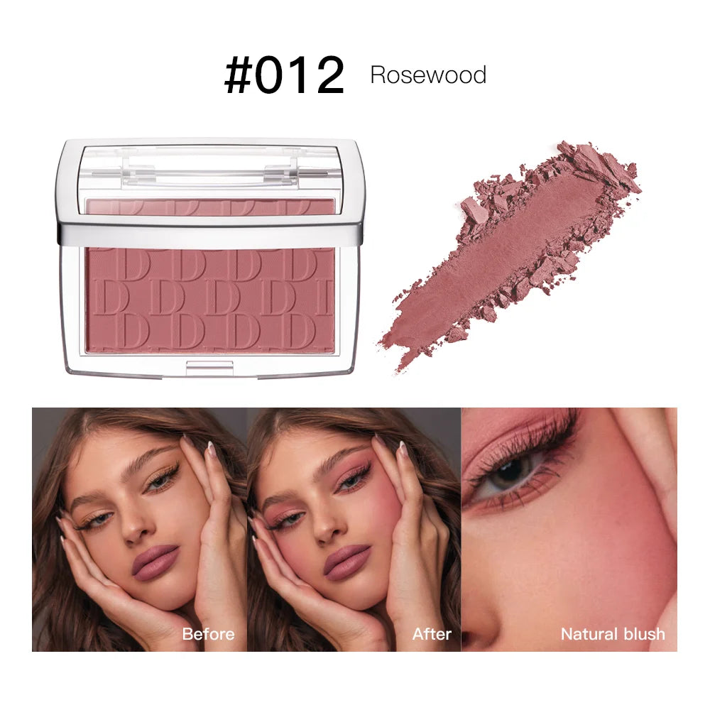 6 Colors Matte Embossed Blush Rosy Blusher Facial Blush Powder High Pigmented Pink Coral Rouged For Cheeks Smooth Cosmetics