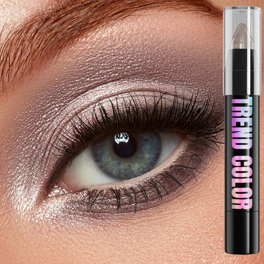 24 Colors Pearlescent Glitter Eyeshadow Eyeliner Pencil Waterproof Matte Nude Eye Shadow Eye Makeup Shimmer Highlighter Pen Tool