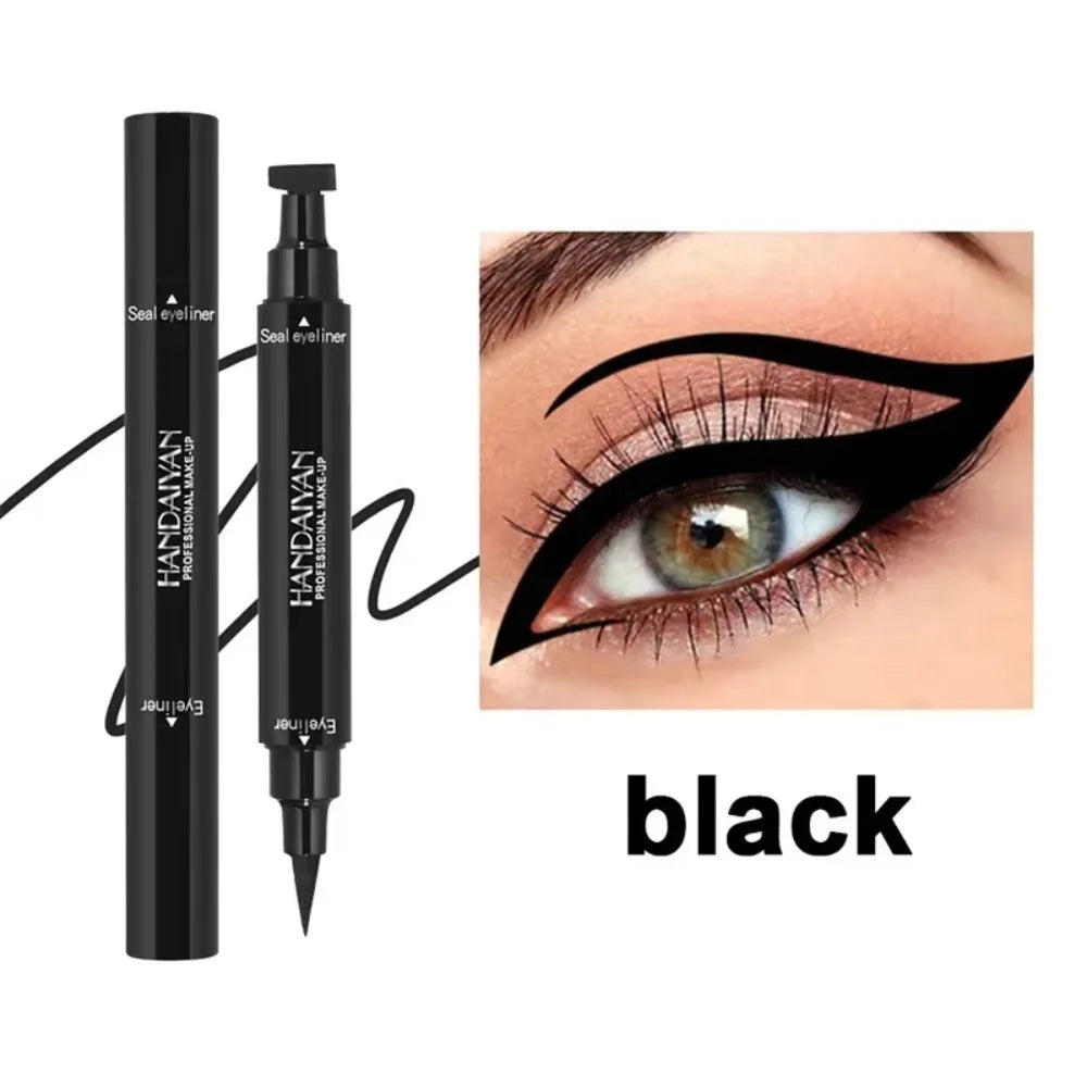 Black Eyeliner Stamp Triangle Dual-ended Liquid Eyeliner Waterproof Sweat-proof Quick Dry Eyeliner Makeup Seal Tool Cosmetics