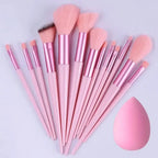 Vegan Makeup Brush Set - Soft Fluffy Kabuki & Blending Brushes for Foundation, Contour & Baking, Cruelty-Free Salon Tools