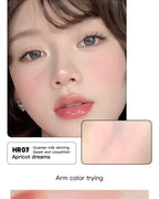 Monochrome Powder Blusher Cream Brightening Whitening Purple Lip and Cheek Dual-use Matte Natural Rouge Blush Tint Palette