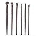 6pcs Black Eye Makeup Brushes Set Professional Contouring Eyeshadow Eyeliner Brush Portable Blending Facial Beauty Cosmetic Tool