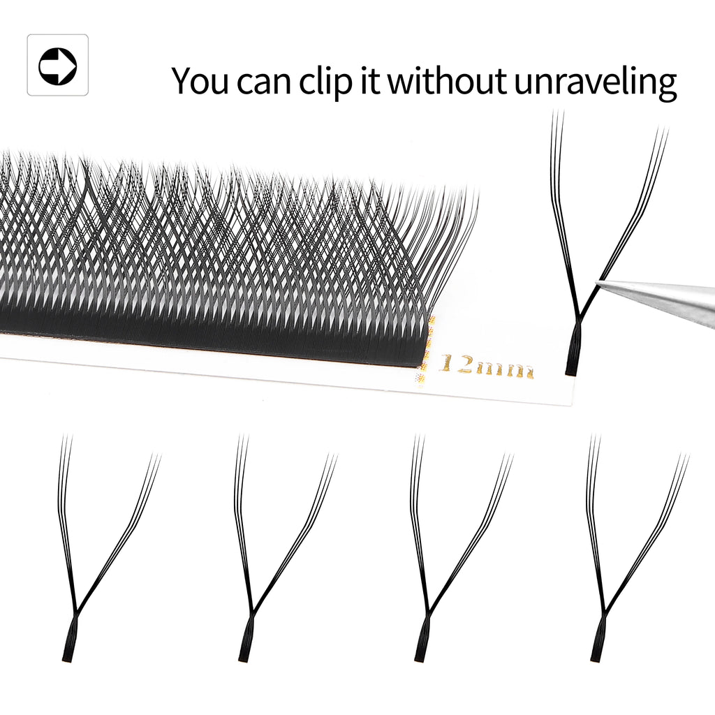 XIUSUZAKI W Shaped Bloom 2D 3D 4D 5D 6D 7D 8D Automatic Flowering Premade Fans Eyelashes Extensions Natural yy Individual Lashes