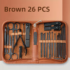 Nail Clipper Kit 26 Pieces Stainless Steel Manicure Kit Manicure Set Professional Nail Care Tools with Luxurious Travel Case