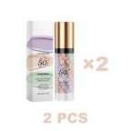 Jaysuing 40g Isolation Sunscreen Tri-Color Cream Waterproof Sweatproof Makeup Foundation Natural Makeup Base Cream Long Lasting