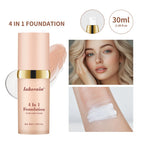2pcs Waterproof Color Changing Foundation 4 in 1 SPF 30 Hydrating Long Lasting Brightening Concealer Coverage Makeup