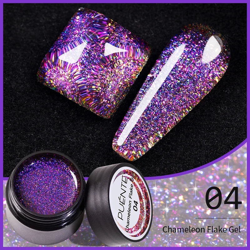 PUETNE 7.5ML Amber Moonlight Cat Magnetic Gel Nail Polish Winter Nails Jelly Glass Cat Eye Soak Off UV Semi-Permanent Varnish