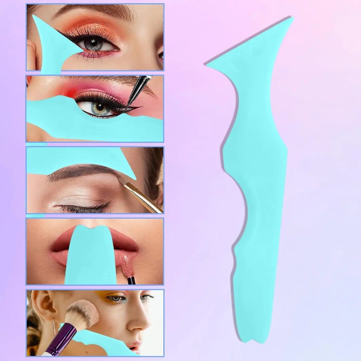 4Pcs Set Eye Makeup Assistance Tool Set With Nose Brush Silica Gel Multifunctional Makeup Tools For Women  eye brow shaper