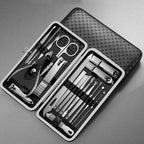 Household Daily Grooming Kit 19PCS Stainless Steel Manicure Pedicure Tool Set With Nail Clippers Ear Spoons