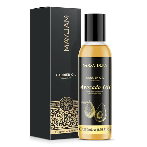 MAYJAM 250ml Carrier Oil Rosehip Olive Grapeseed Jojoba Olive Avocado Sweet Almond Coconut Argan Wheat Germ Essential Oils