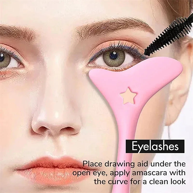 Eyeliner Applicators Eye Stencils Eyelash Eyeshadow Lip Applicators Make Up Aid Tool  Guides Mascara Shield For Make Up Reusable
