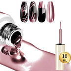 5/8/10/12ml 5D Metallic Painting Nail Gel Silver/Gold Liner Polish Mirror Chrome Effect Gel Nail Polish Soak Off UV/LED Drawing^