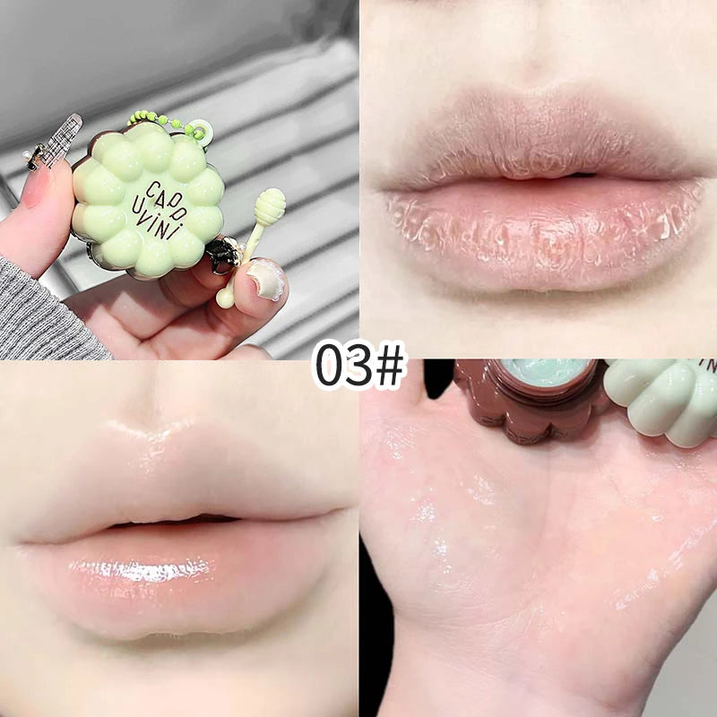 Cappuvini Macaron Fruit Flavor Lip Mask - Deeply Moisturizing Long-Lasting Hydration Soften Fine Lines Lip Care Lipstick Base