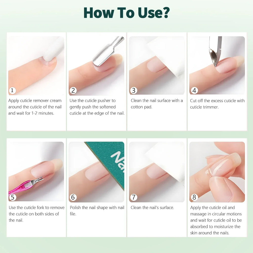 Nailpop Cuticle Oil and Softener for Nails 15ml Cuticle Remover Strengthener Nail Cuticle Protector Moisturize Manicure Kit 1pc