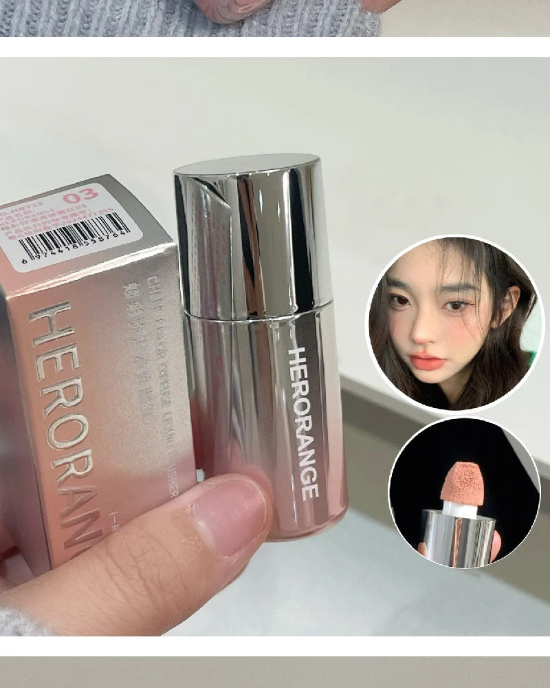 Gentle Korean Liquid Powder Blusher Faceplate Waterproof Facial Shadow Highlight Nose Lasting Brightening Rouge Student Girl