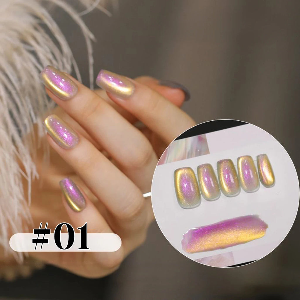 12ML 1-6PCS Popular Winter Internet Celebrity Hot-selling Northern Lights Cat Eye Magnet Gel Nail Polish Nail Art Nail Supplies