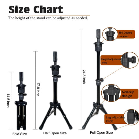 21inch 23inch Wig Head Mannequin Head with Wig Stand ,Manikin Canvas Head for Wigs Making Display with pins