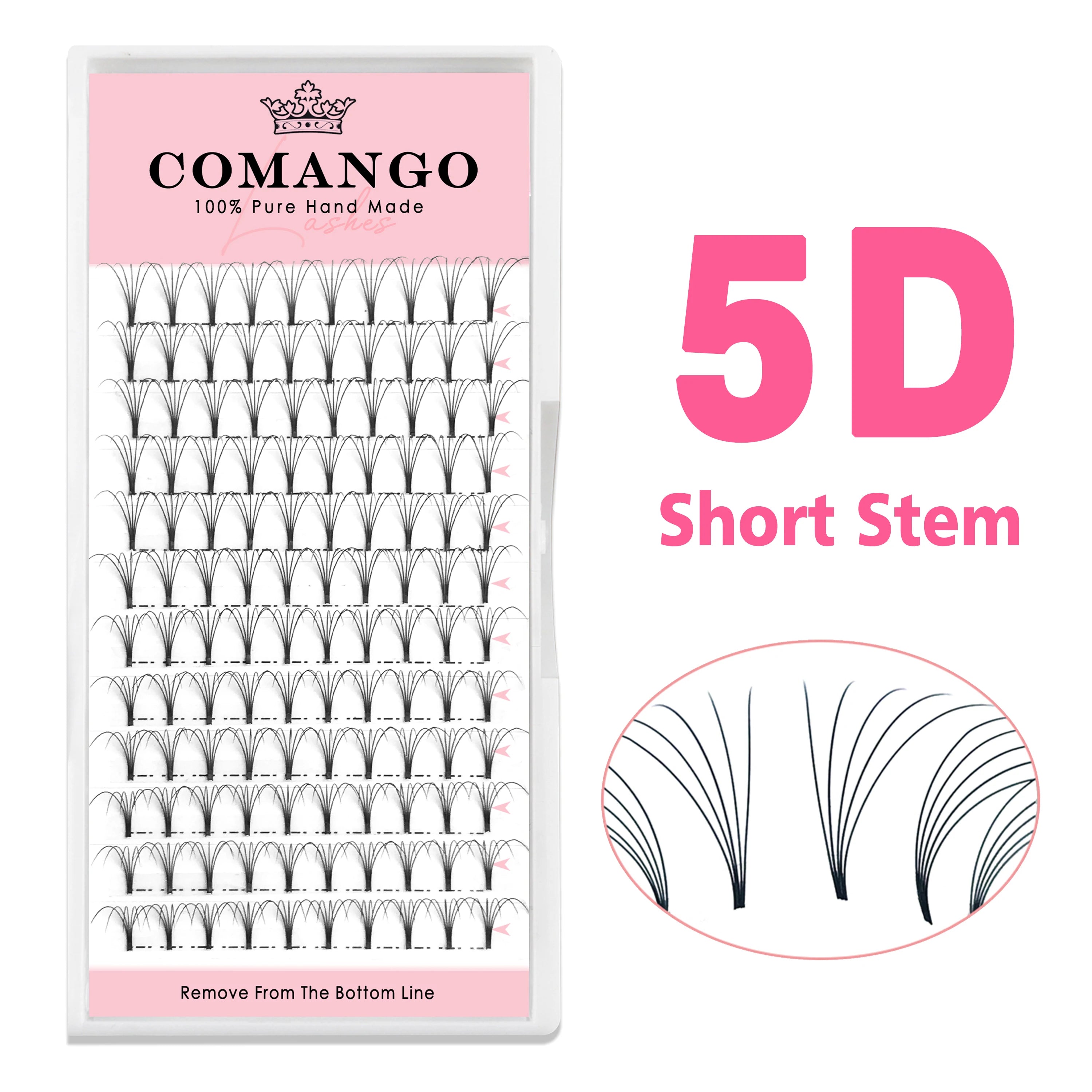 CoMango Premade Volume Fans Short Stem Russian Eyelash Extensions Wide Fans 3D 4D 5D 6D 8D 10D Faux Mink Lashes Wholesale