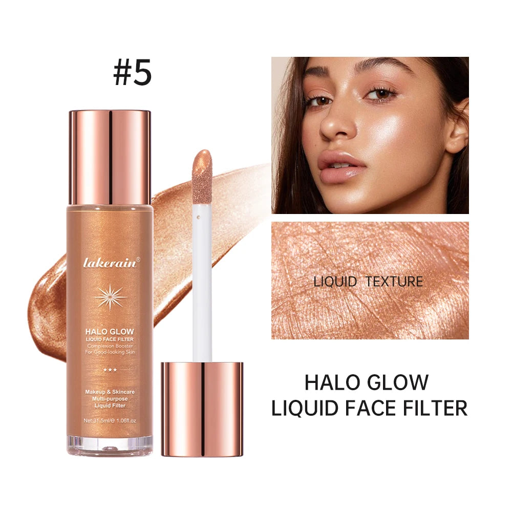 2 IN 1 Skincare & Primer Liquid Highlighter Face Contouring Moisturizing Brightening Skin Tone Bronzer Glow Body Face Makeup