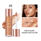 2 IN 1 Skincare & Primer Liquid Highlighter Face Contouring Moisturizing Brightening Skin Tone Bronzer Glow Body Face Makeup