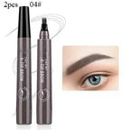 Four-pronged eyebrow pencil, four-end, long-lasting, non-smudged, water-resistant, anti-smudged eyebrow pencil