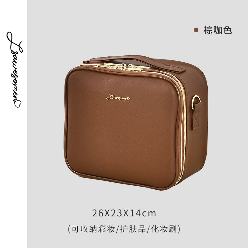 Cosmetic Bag 2024 New Portable Three-layer Professional Make-up Artist Cosmetic Storage Case