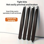 4 Pcs Set High-Quality Stainless Steel Eyebrow Tweezers  Suitable for Eyebrows Eyelashes Remove Beard Christmas Gift