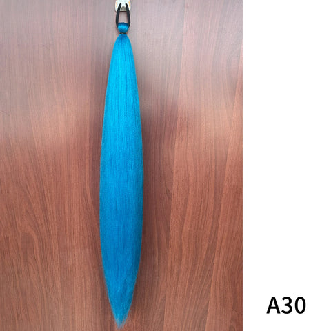 Synthetic Purple Ponytail Extension with Rubber Band Long Straight DIY Braided Pony Tail Hairpiece Women Hair Accessories