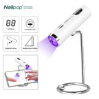 Nailpop UV Light with Stanp Handheld Mini Nail Cure Lamp Portable Rechargeable Nail Dryer Fast Curing for Gel Polish Glue Gel