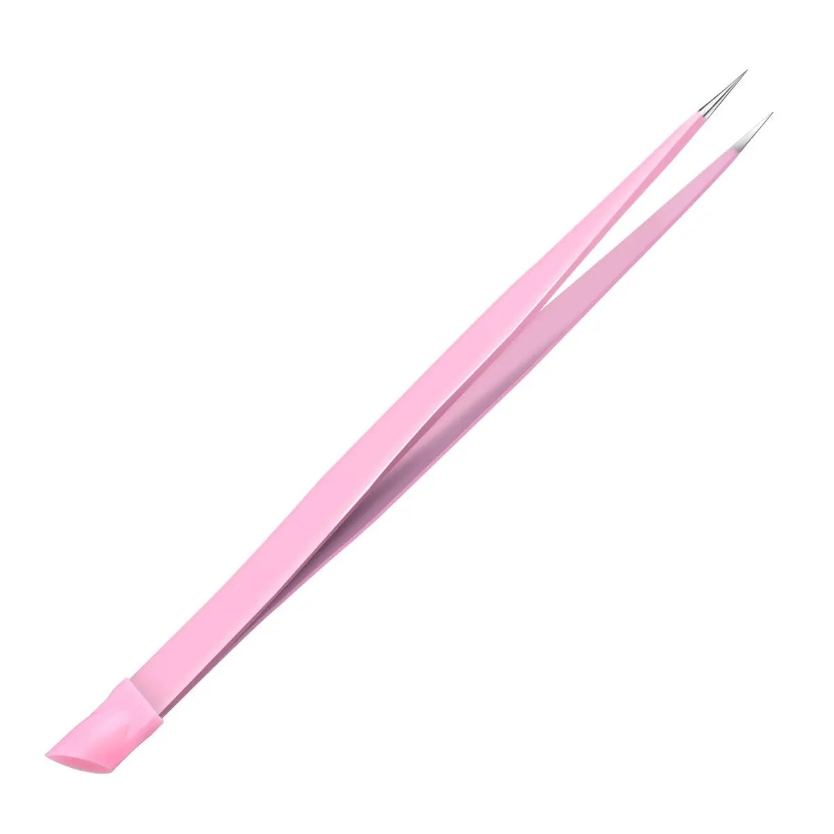 Multi functional nail double ended tweezers with silicone pressure bar, stickers, adhesive drill, clip drill, eyebrow clip
