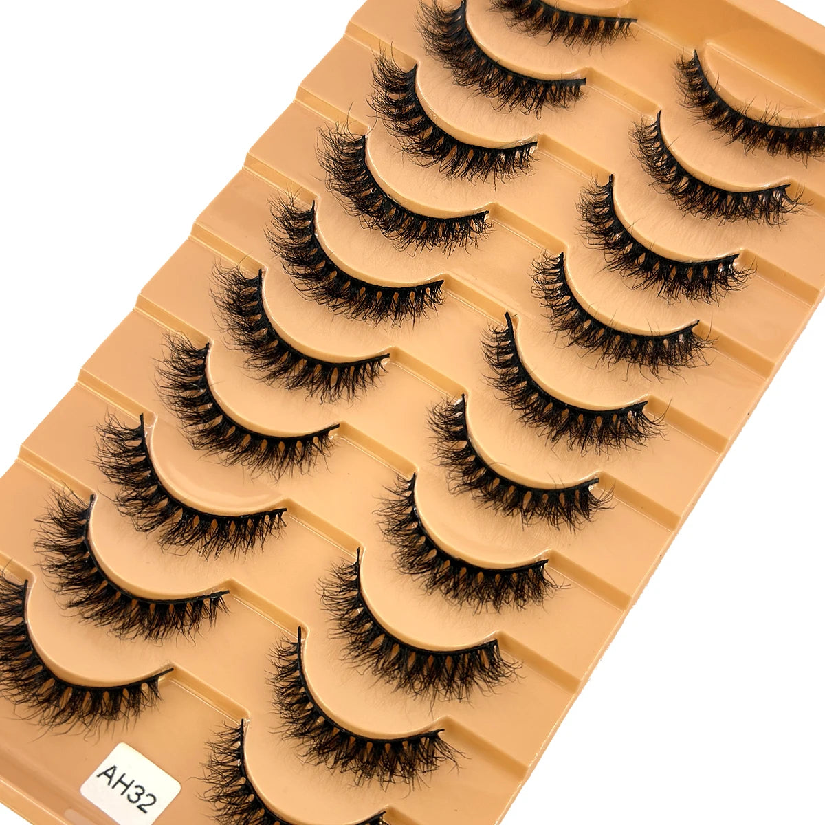 10 pairs of Russian striped eyelashes fluffy artificial mink eyelashes 3D fake eyelashes Russian curly eyelashes fake eyelashes