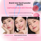 AZTK Liquid Blush Highlighter Contour Stick - Creamy Matte Natural Flush,Face Sculpting & Lifting Effect,Long Lasting Cheek Tint