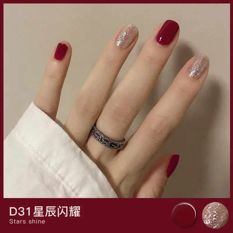 Water-based Nude Icy Women Children Nail Polish Twin Star Set No-bake Quick-drying Odorless Nail Polish Full Set Makeup