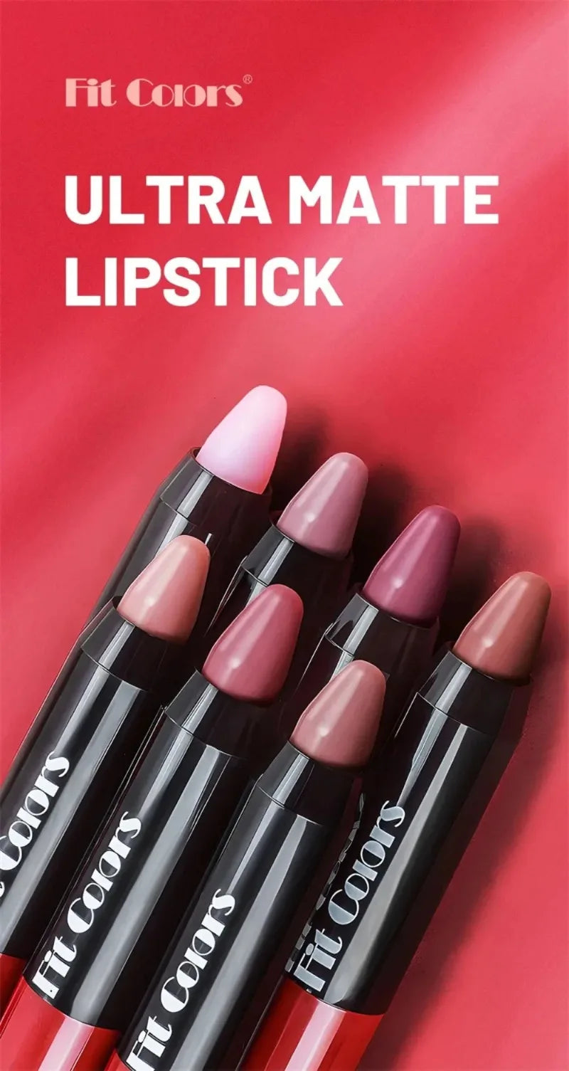 Easy Coloring Gloss Lipstick Lasting Waterproof Matte Crayon Lip Gloss Stick High Pigmented Moisturizing Lip Liner Pen Makeup