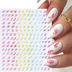 1Pc 3D Roman Letter Nail Stickers Gold/Silver/Black/Laser Alphabet Self Adhesive Decal Y2K English Words/Number Manicure Sliders